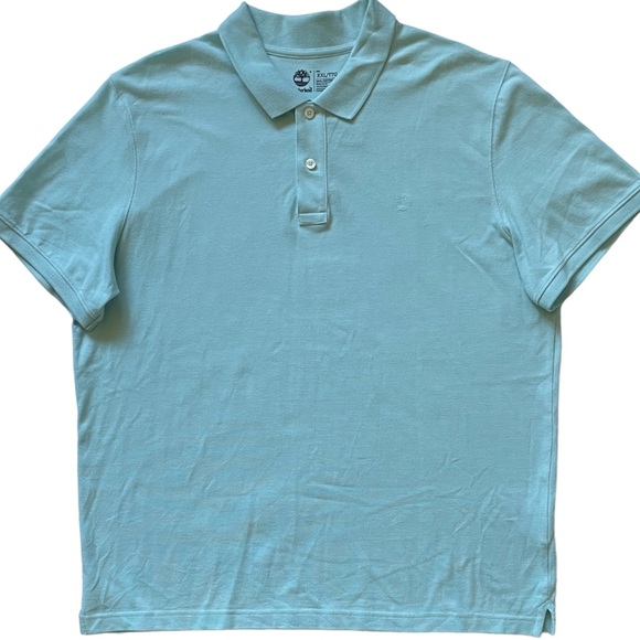 TIMBERLAND Mens 2XL Polo Shirt XXL Green Short Sleeve Regular Fit Embroidered - Picture 2 of 7